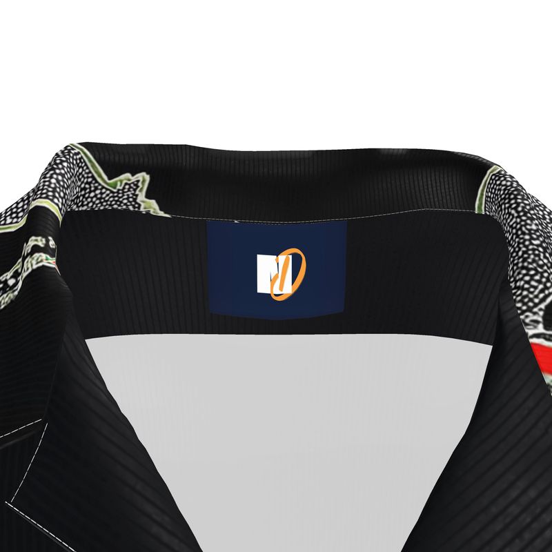 Short‑Sleeve Shirt – Acid‑Drip Black & Red