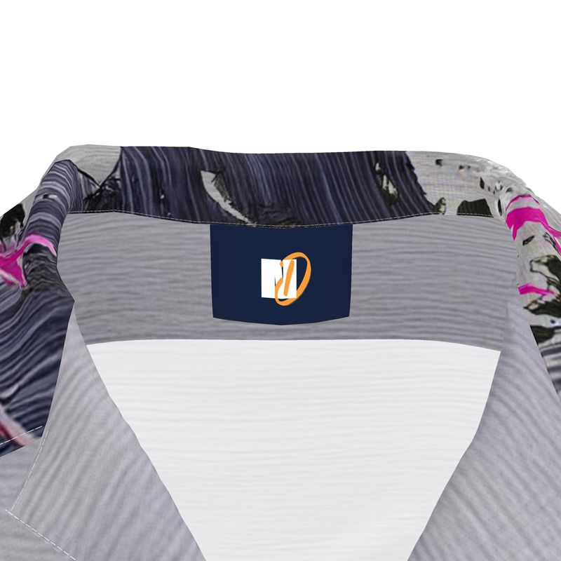 Short‑Sleeve Shirt – Monochrome Sketch Floral