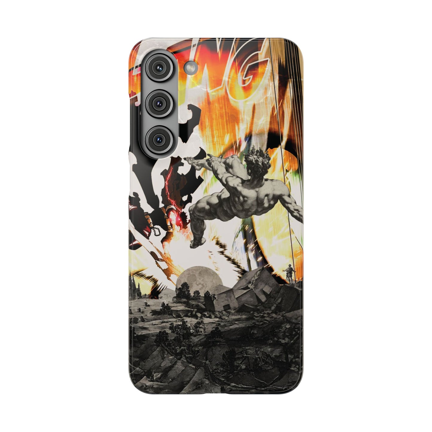 The CLANG of Ascension Mythic Hero Clash of Renaissance and Manga Design Phone Case