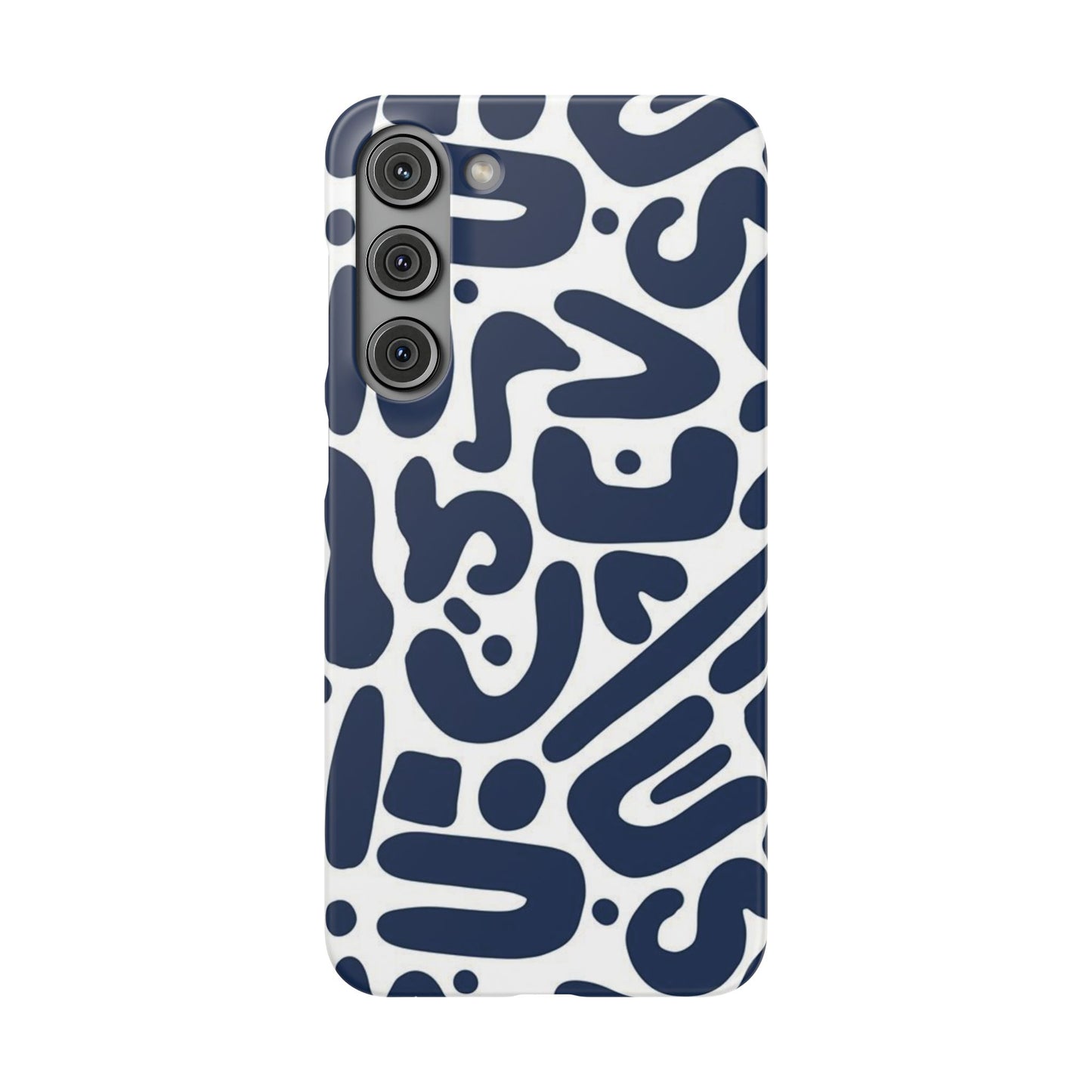 Modern Abstract Navy Blue Graphic Phone Case Sleek and Durable Protection