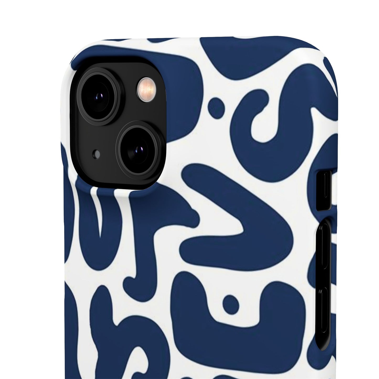 Modern Abstract Navy Blue Graphic Phone Case Sleek and Durable Protection