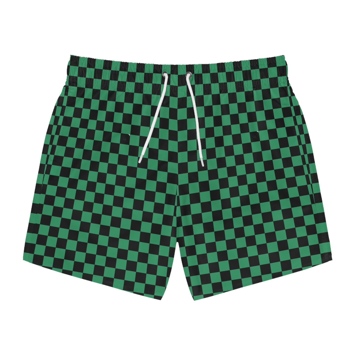 Tanjiro Kamado Green and Black Pattern Swim Trunks