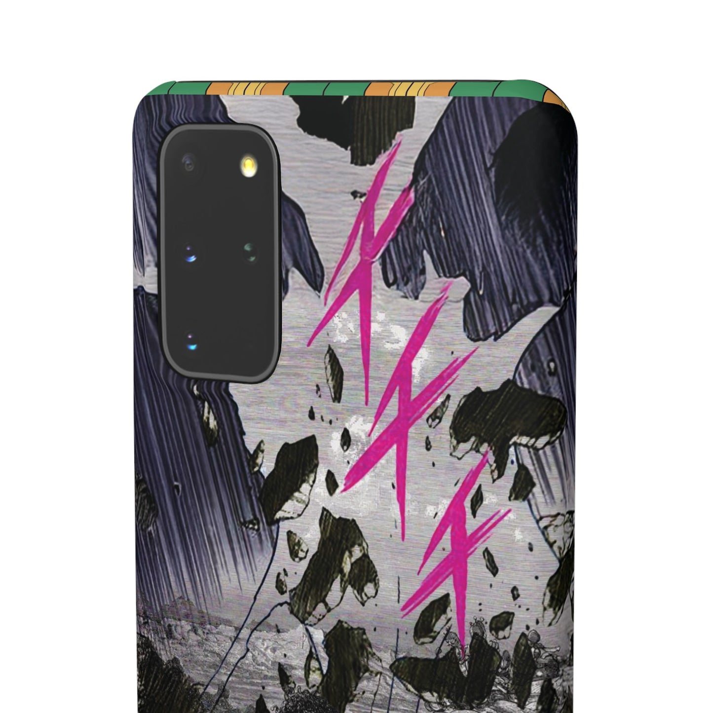 Lionbreaker Fierce Combat Monochrome Design with Electric Fuchsia Sound Glyphs Phone Case