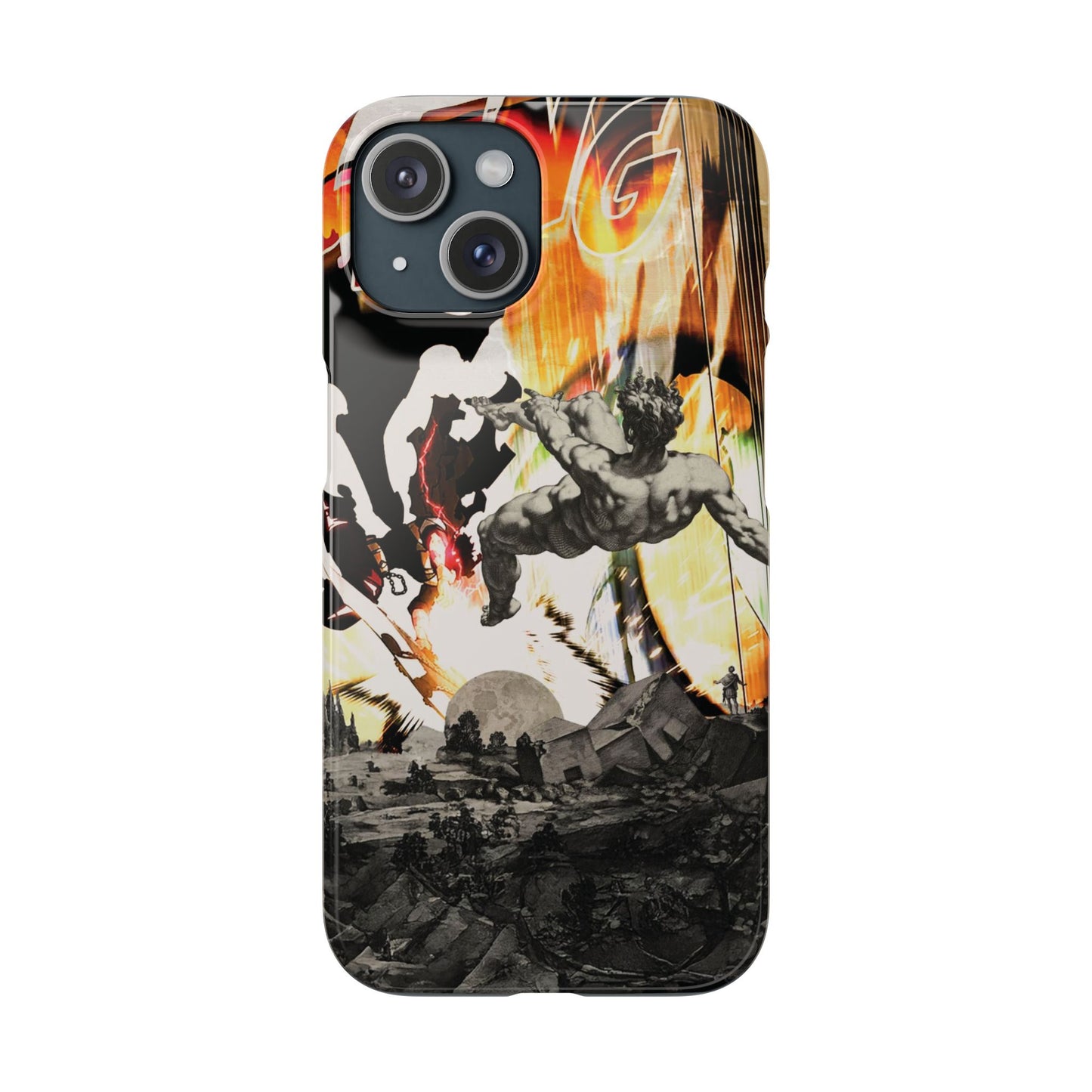 The CLANG of Ascension Mythic Hero Clash of Renaissance and Manga Design Phone Case