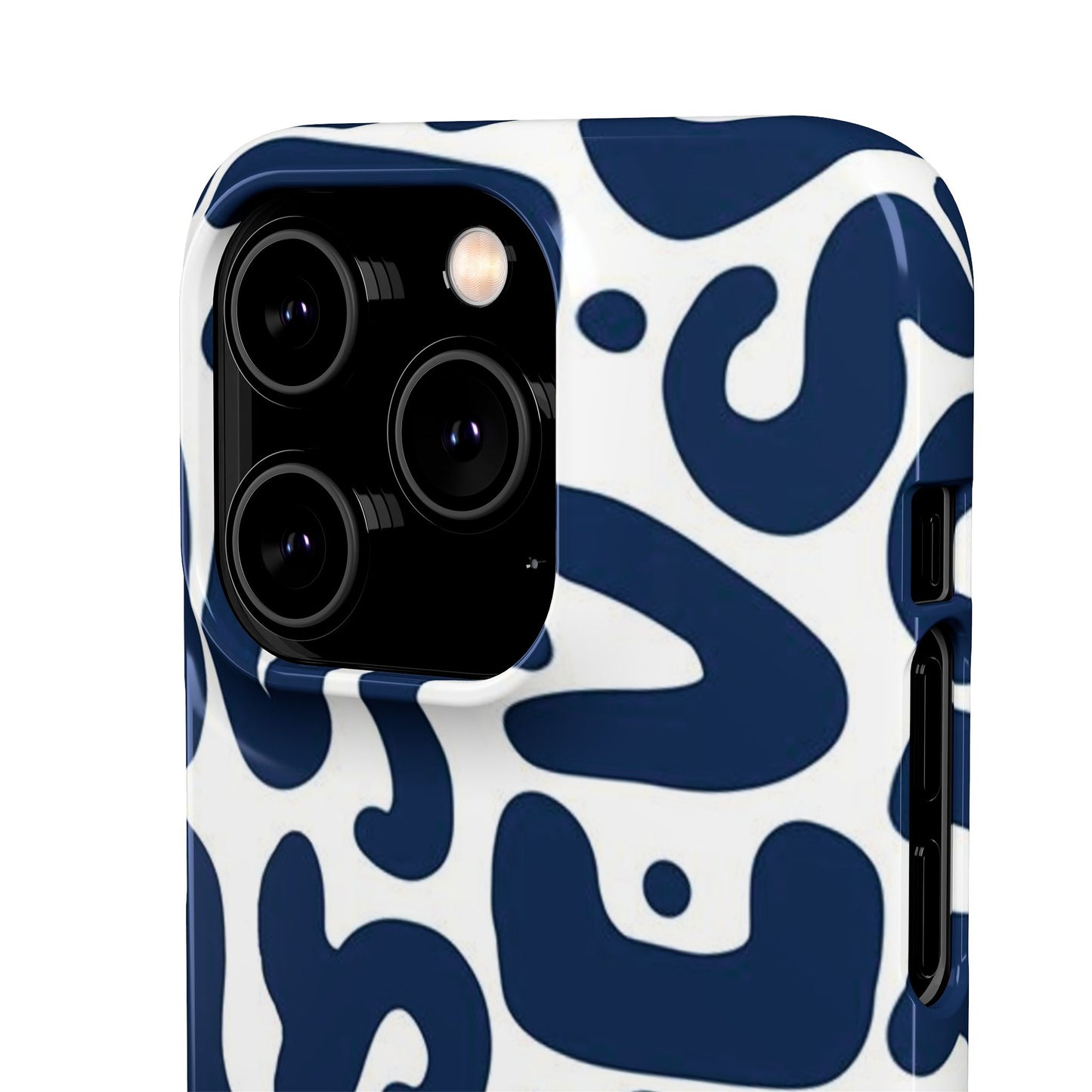 Modern Abstract Navy Blue Graphic Phone Case Sleek and Durable Protection