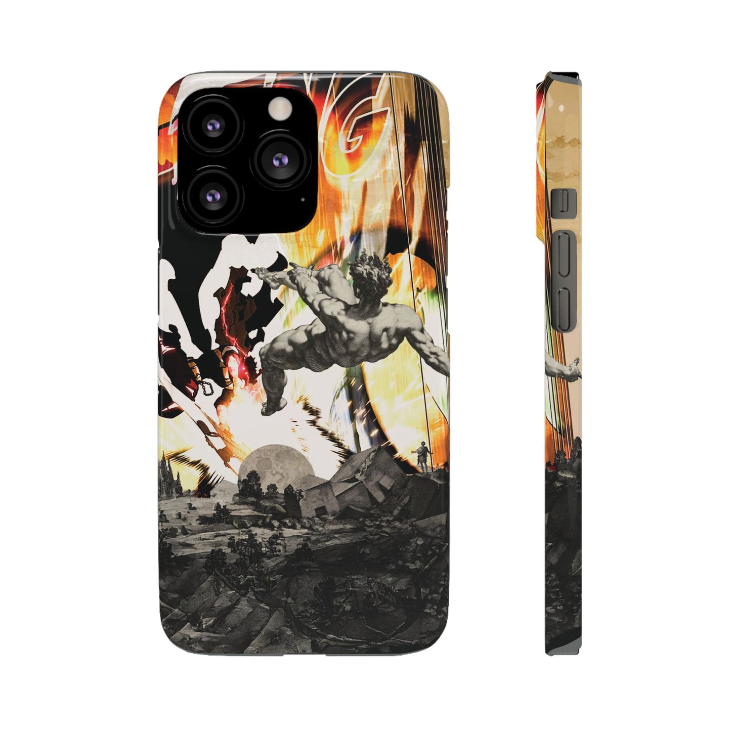 The CLANG of Ascension Mythic Hero Clash of Renaissance and Manga Design Phone Case