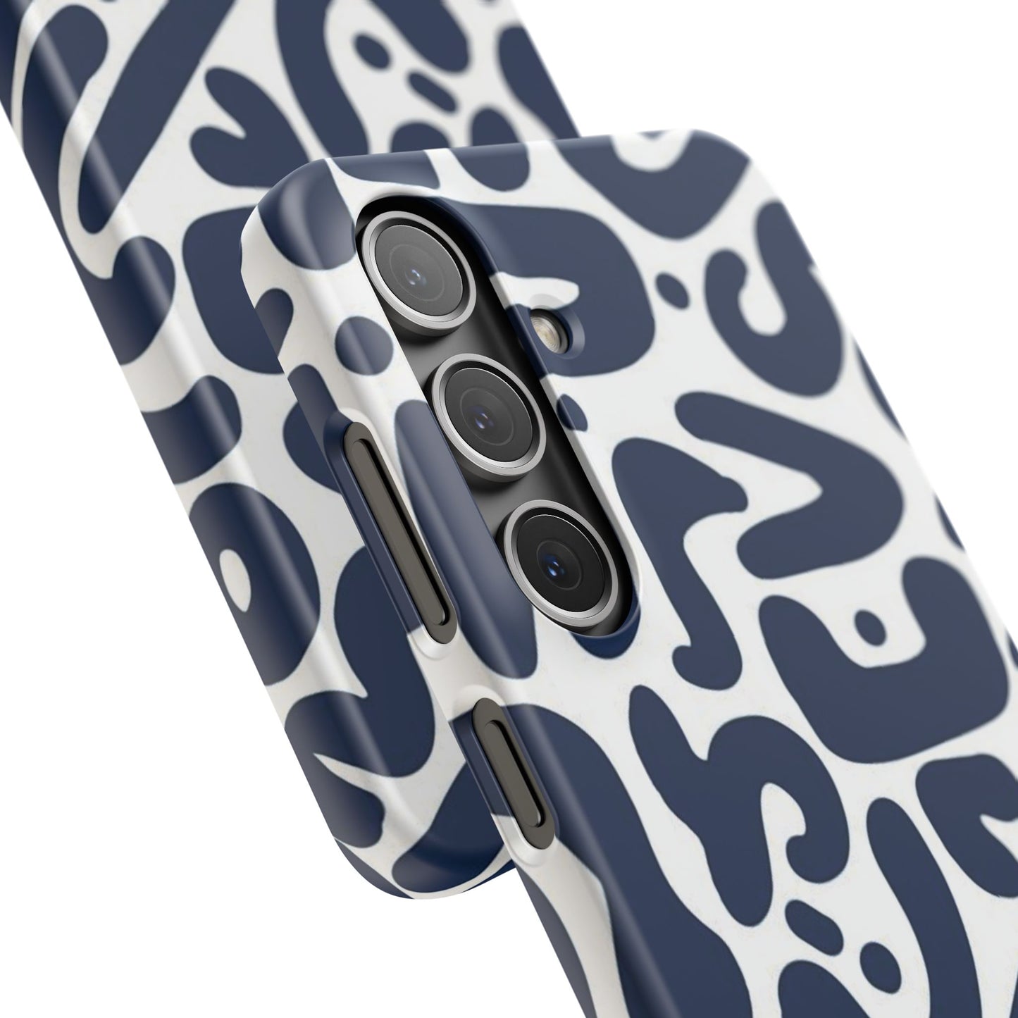 Modern Abstract Navy Blue Graphic Phone Case Sleek and Durable Protection