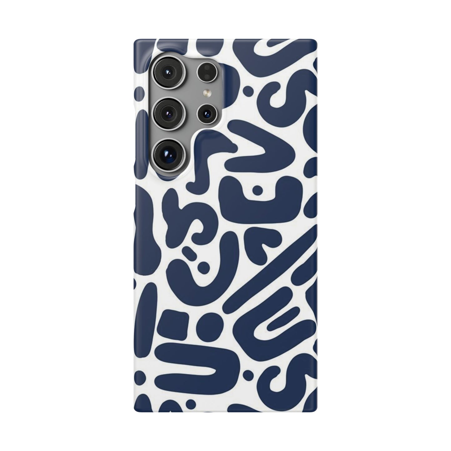 Modern Abstract Navy Blue Graphic Phone Case Sleek and Durable Protection
