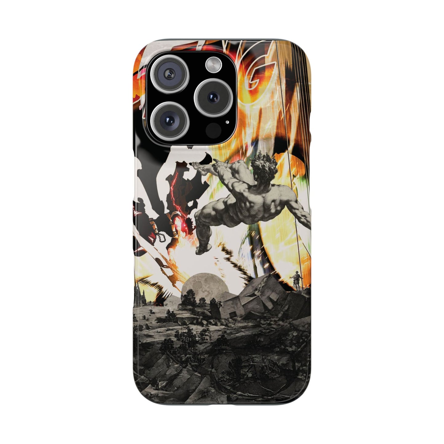 The CLANG of Ascension Mythic Hero Clash of Renaissance and Manga Design Phone Case