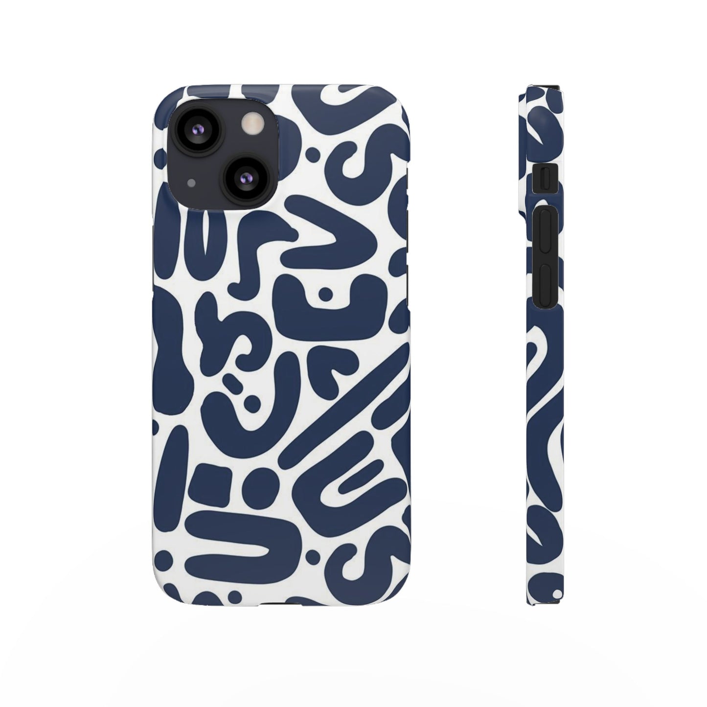 Modern Abstract Navy Blue Graphic Phone Case Sleek and Durable Protection