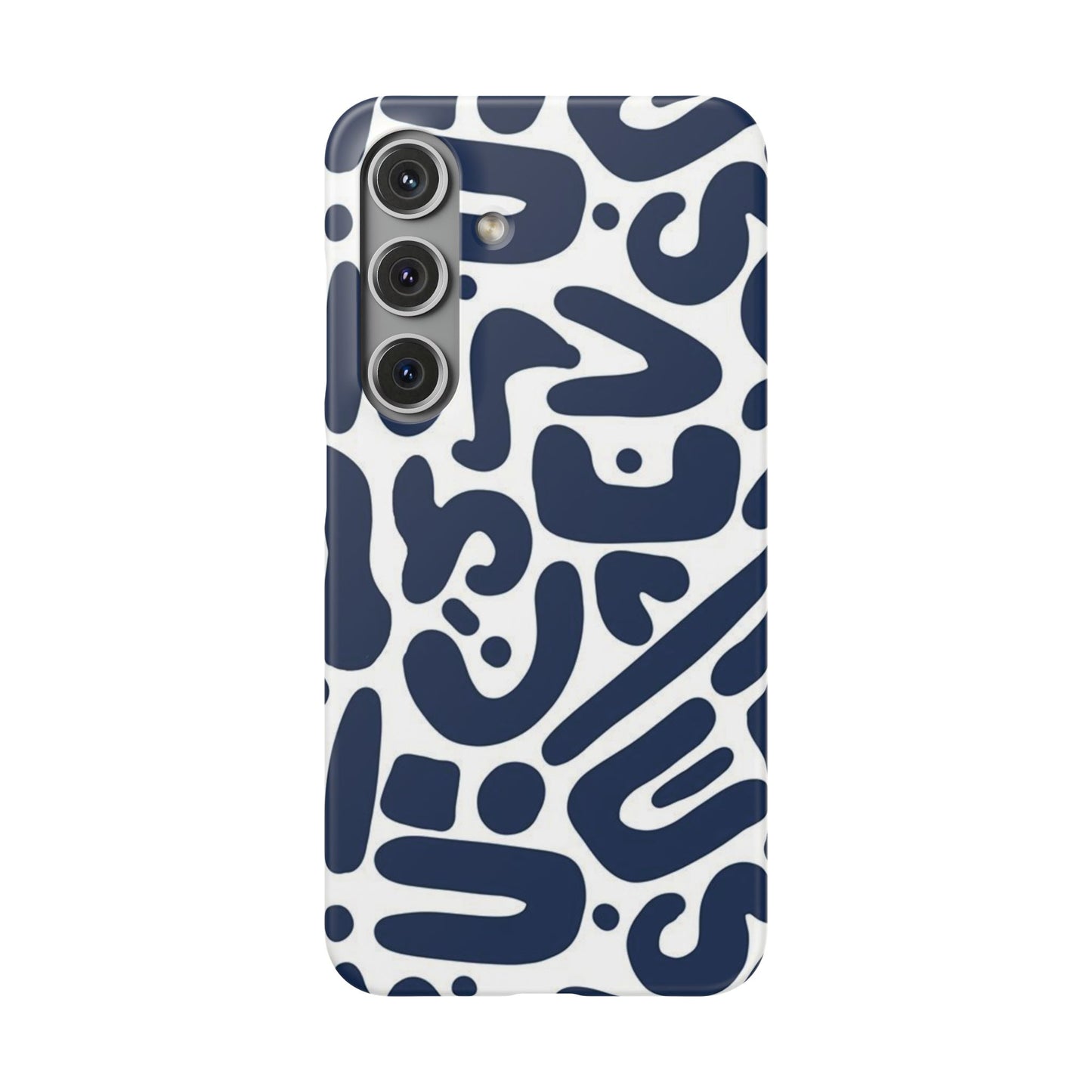 Modern Abstract Navy Blue Graphic Phone Case Sleek and Durable Protection