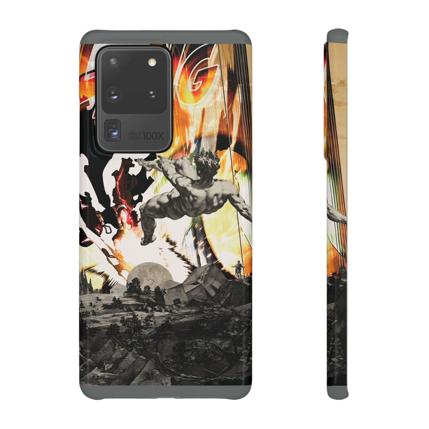 The CLANG of Ascension Mythic Hero Clash of Renaissance and Manga Design Phone Case