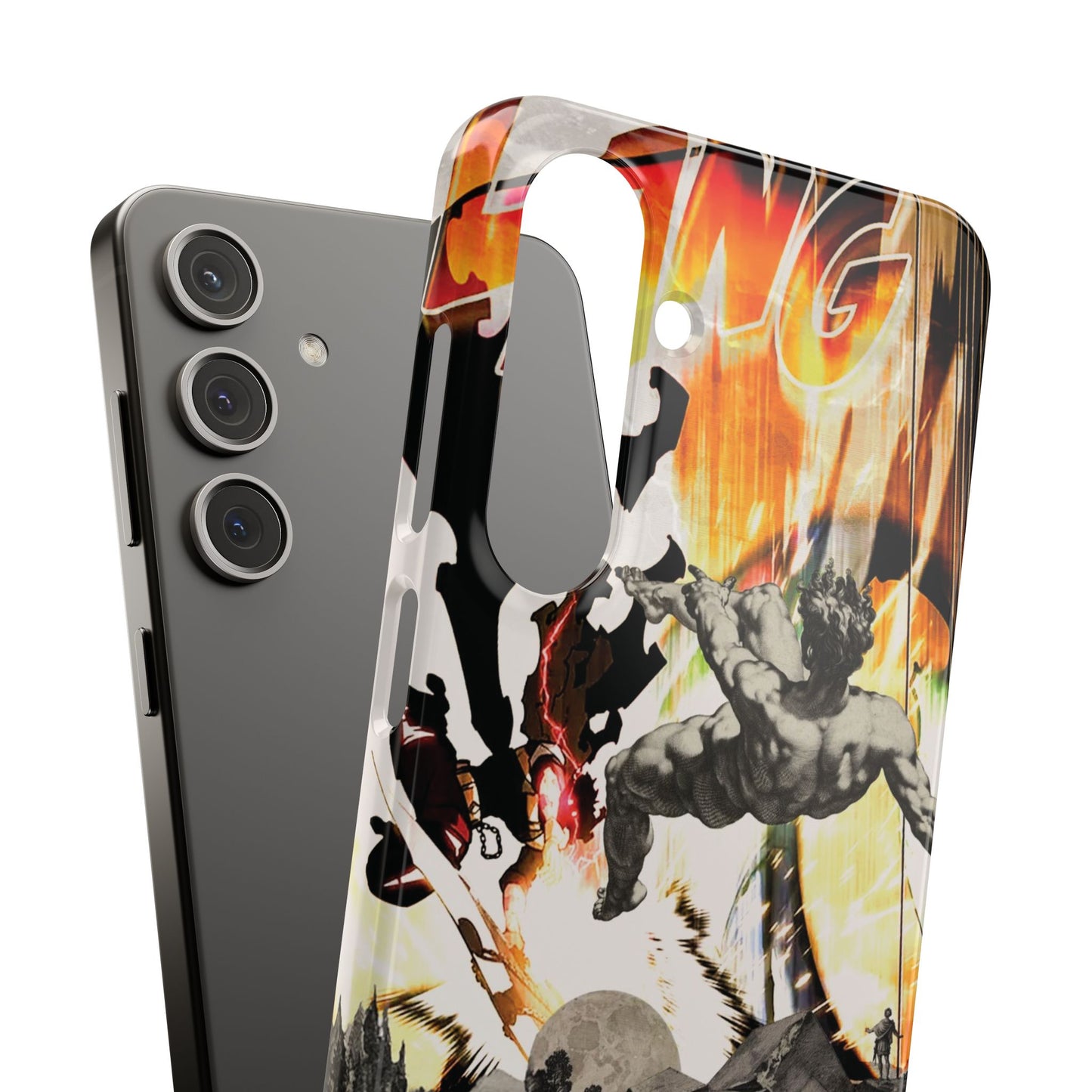 The CLANG of Ascension Mythic Hero Clash of Renaissance and Manga Design Phone Case