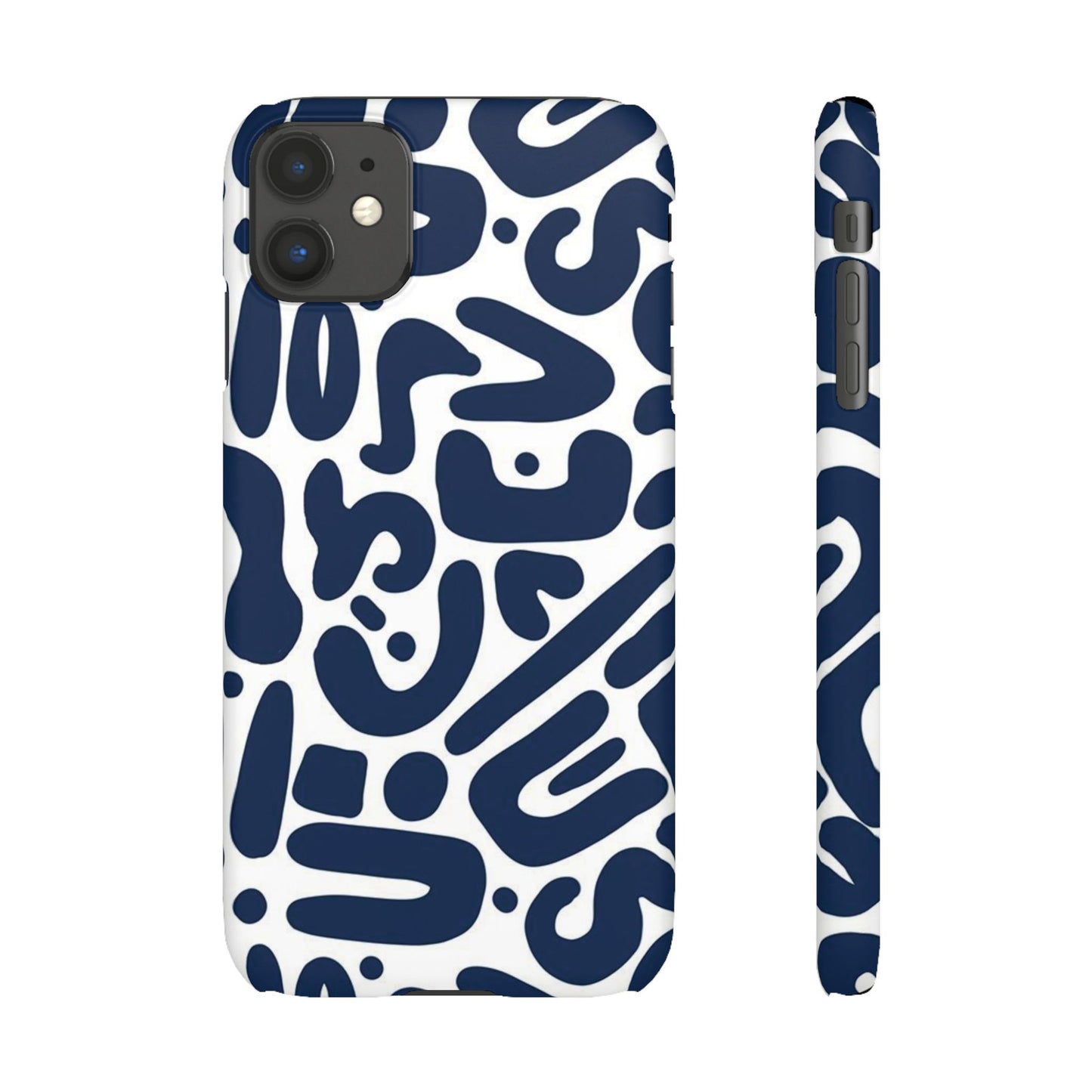 Modern Abstract Navy Blue Graphic Phone Case Sleek and Durable Protection