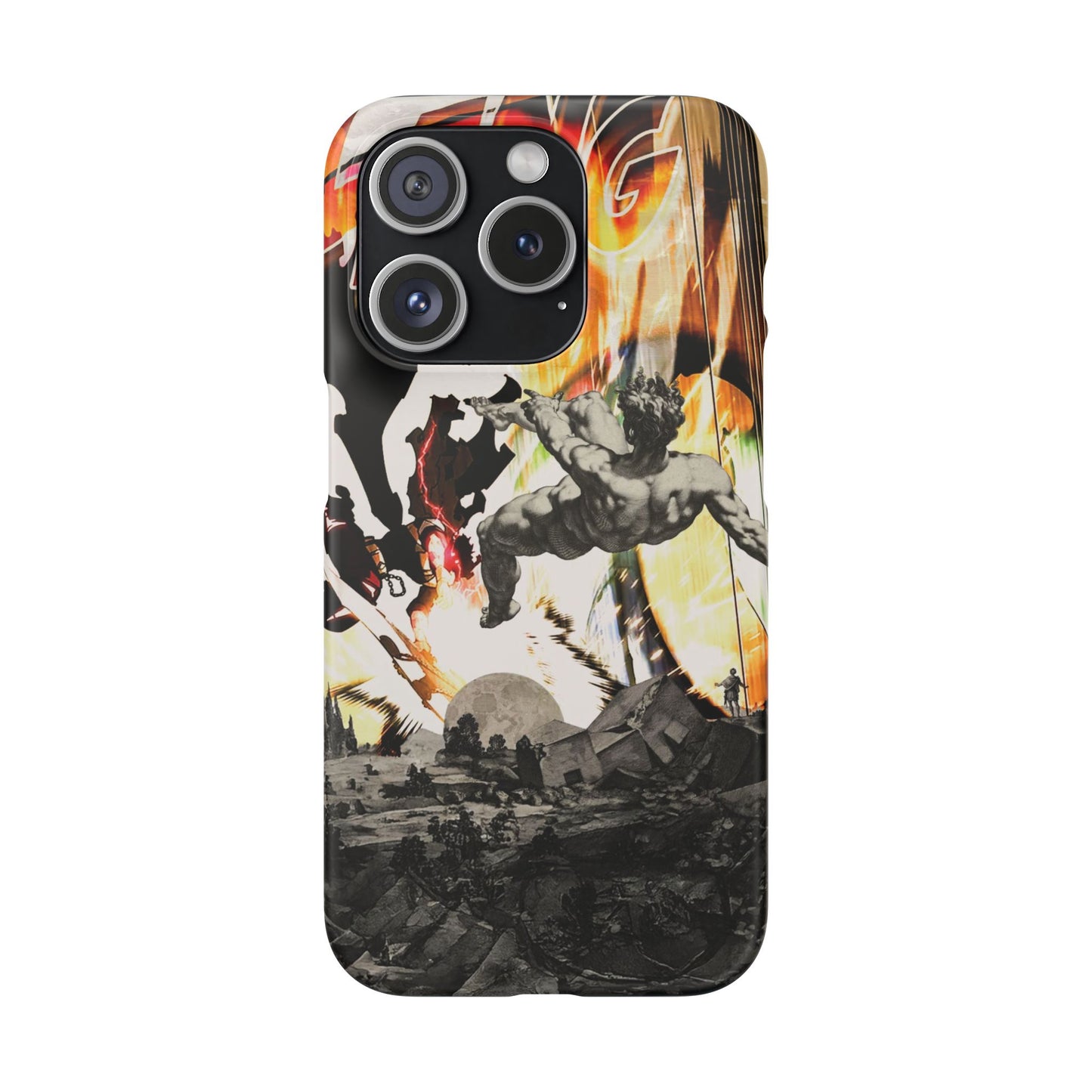 The CLANG of Ascension Mythic Hero Clash of Renaissance and Manga Design Phone Case