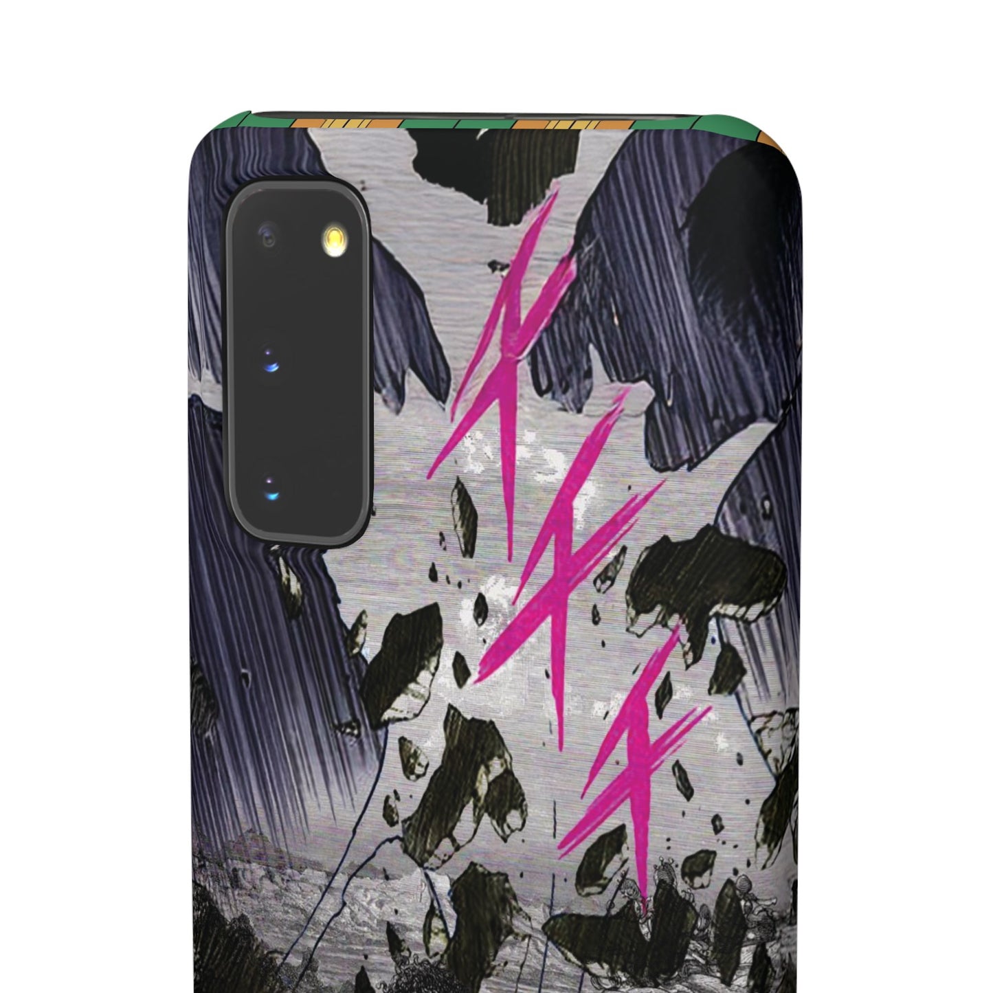 Lionbreaker Fierce Combat Monochrome Design with Electric Fuchsia Sound Glyphs Phone Case