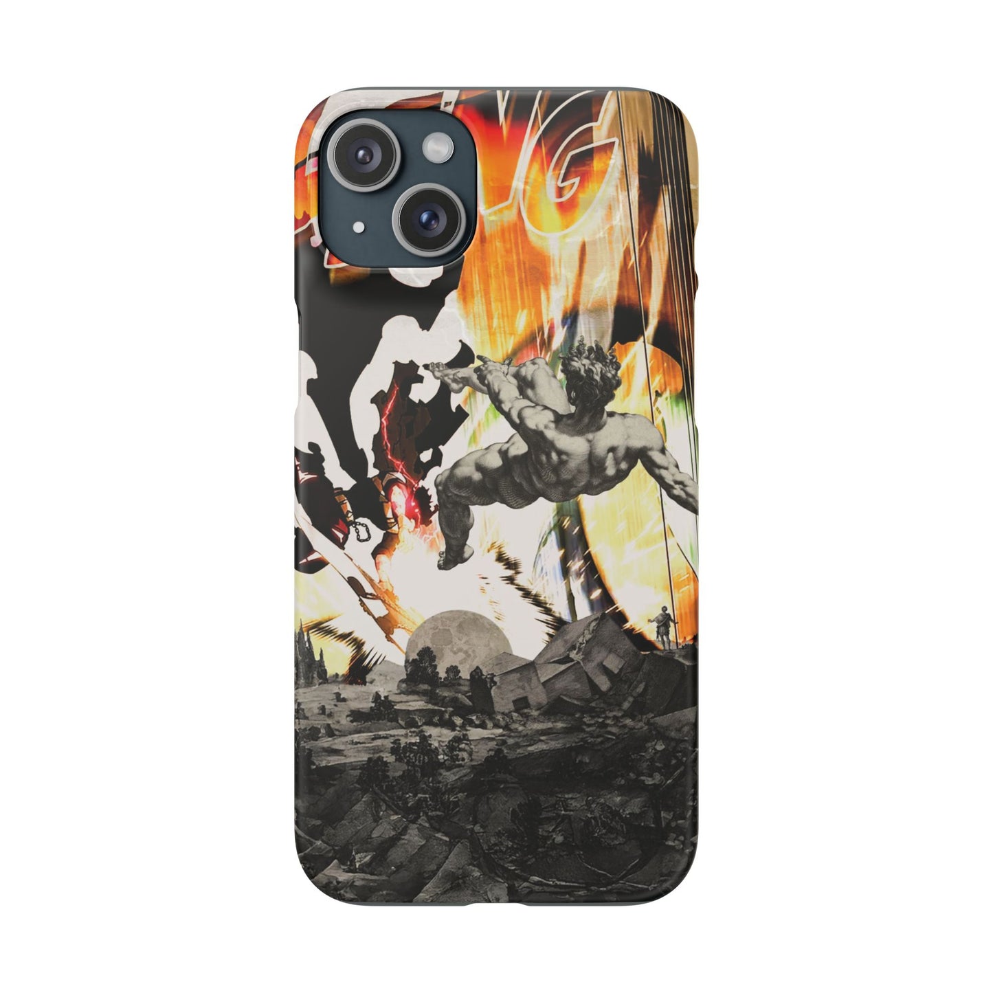 The CLANG of Ascension Mythic Hero Clash of Renaissance and Manga Design Phone Case