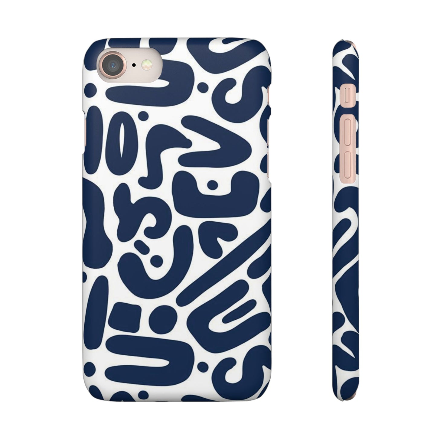 Modern Abstract Navy Blue Graphic Phone Case Sleek and Durable Protection