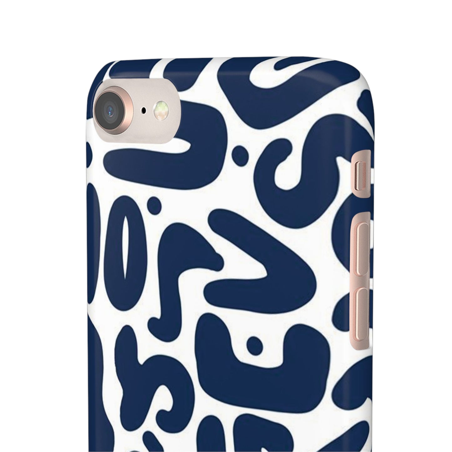 Modern Abstract Navy Blue Graphic Phone Case Sleek and Durable Protection