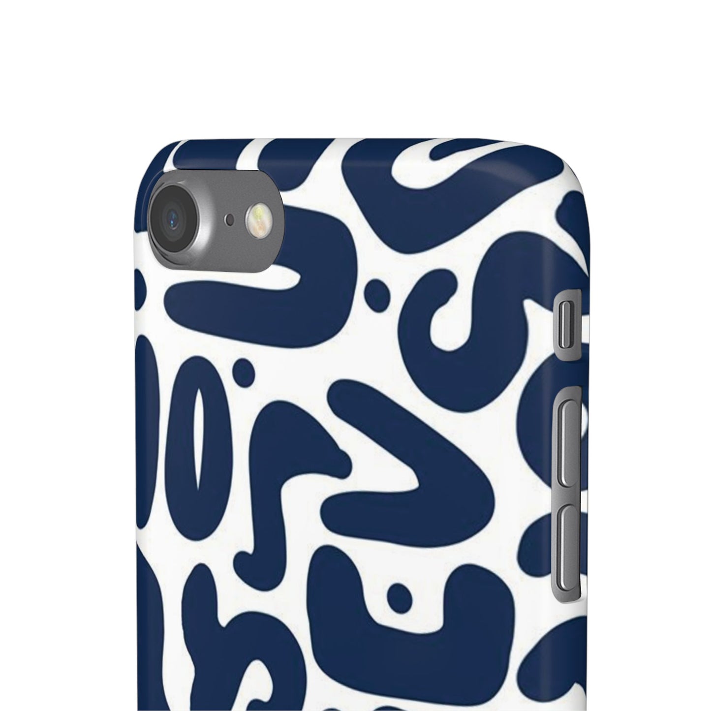 Modern Abstract Navy Blue Graphic Phone Case Sleek and Durable Protection