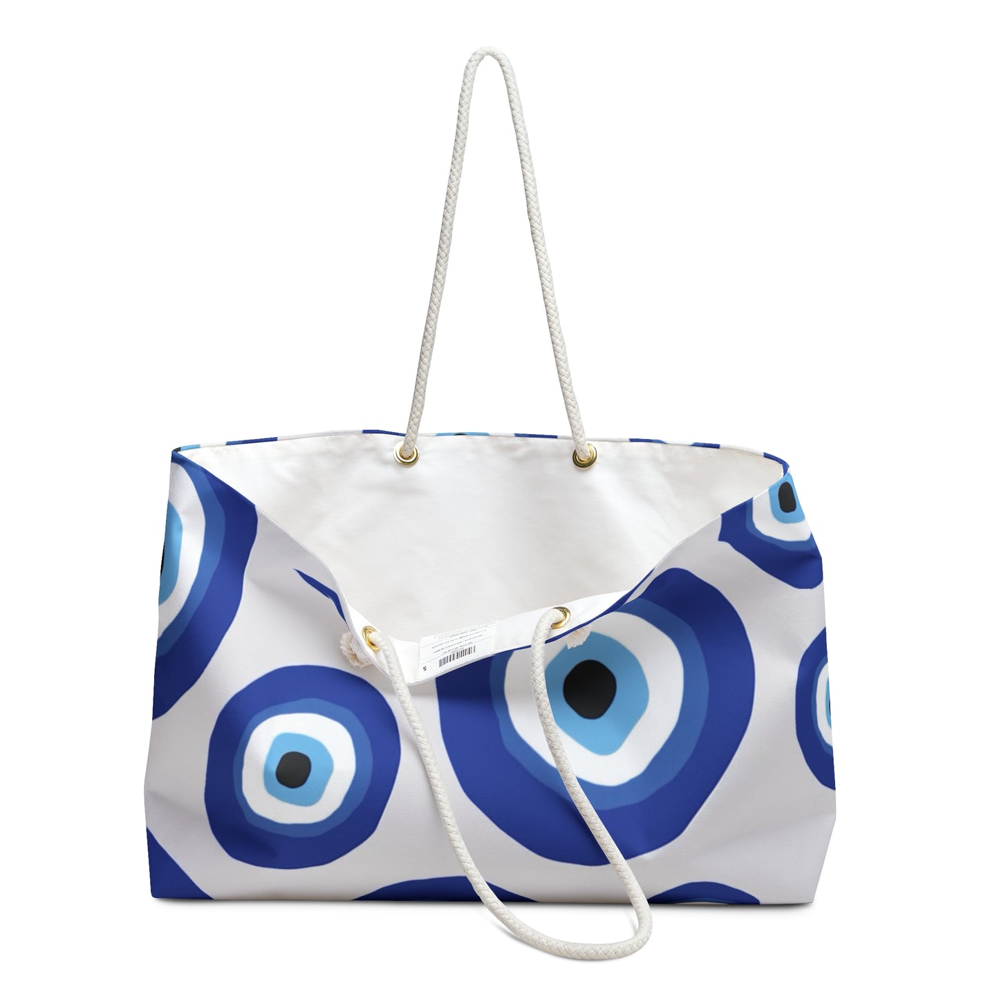 Blue Evil Eye Tote Weekender Bag
