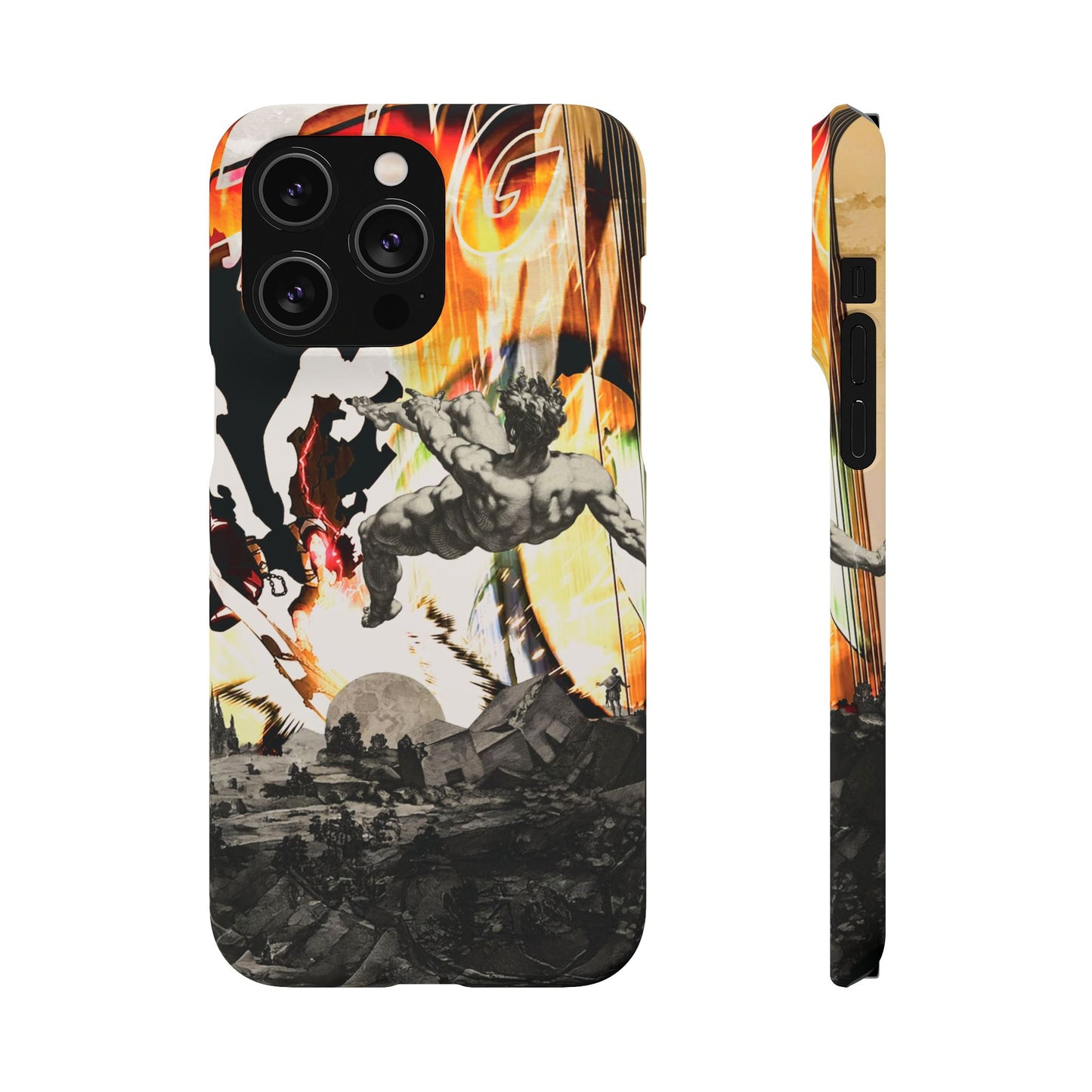 The CLANG of Ascension Mythic Hero Clash of Renaissance and Manga Design Phone Case