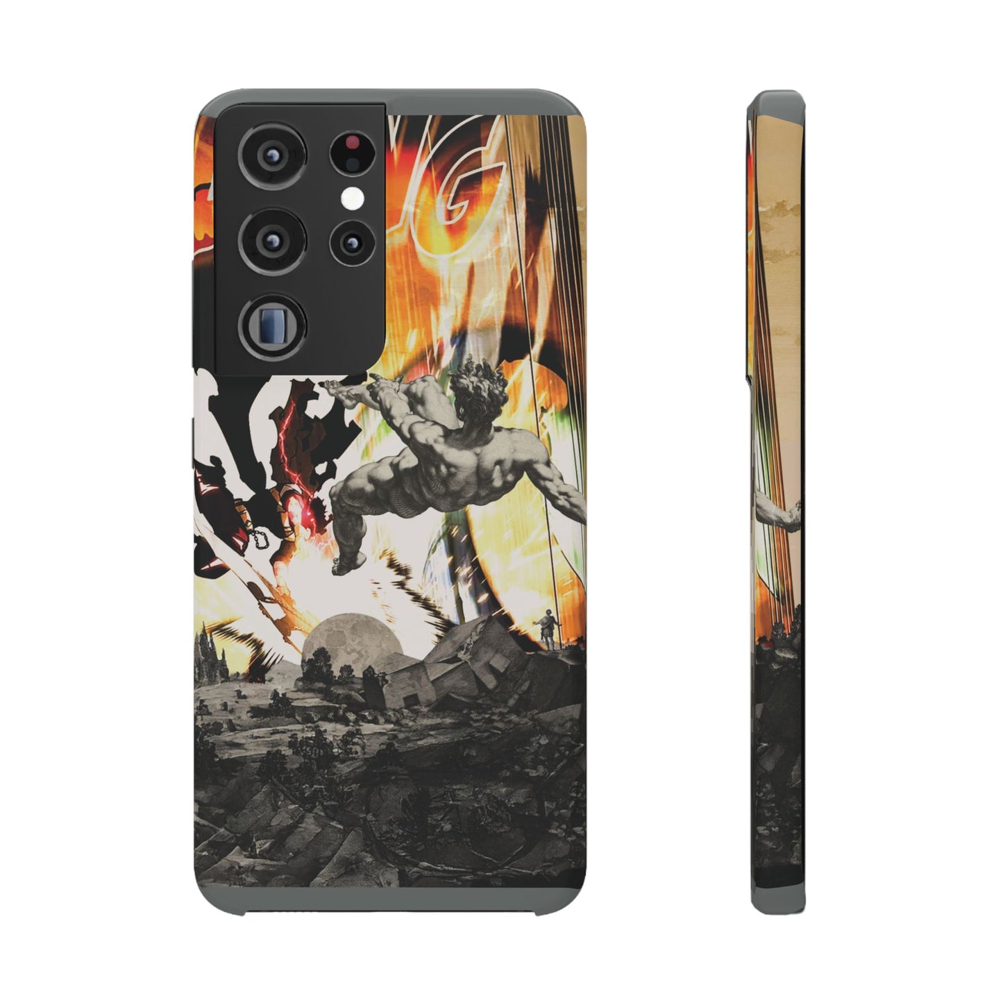 The CLANG of Ascension Mythic Hero Clash of Renaissance and Manga Design Phone Case