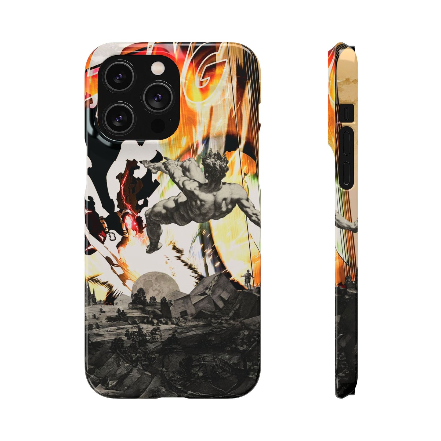 The CLANG of Ascension Mythic Hero Clash of Renaissance and Manga Design Phone Case