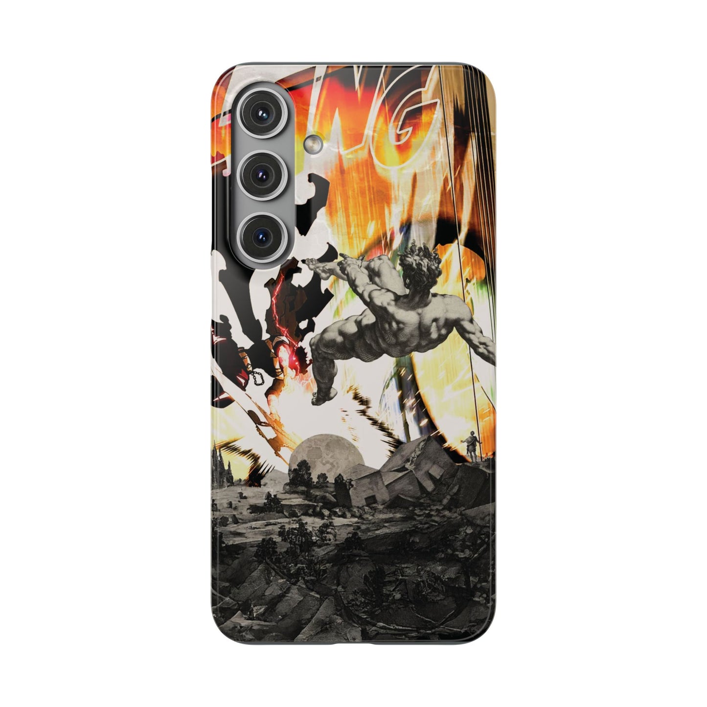 The CLANG of Ascension Mythic Hero Clash of Renaissance and Manga Design Phone Case