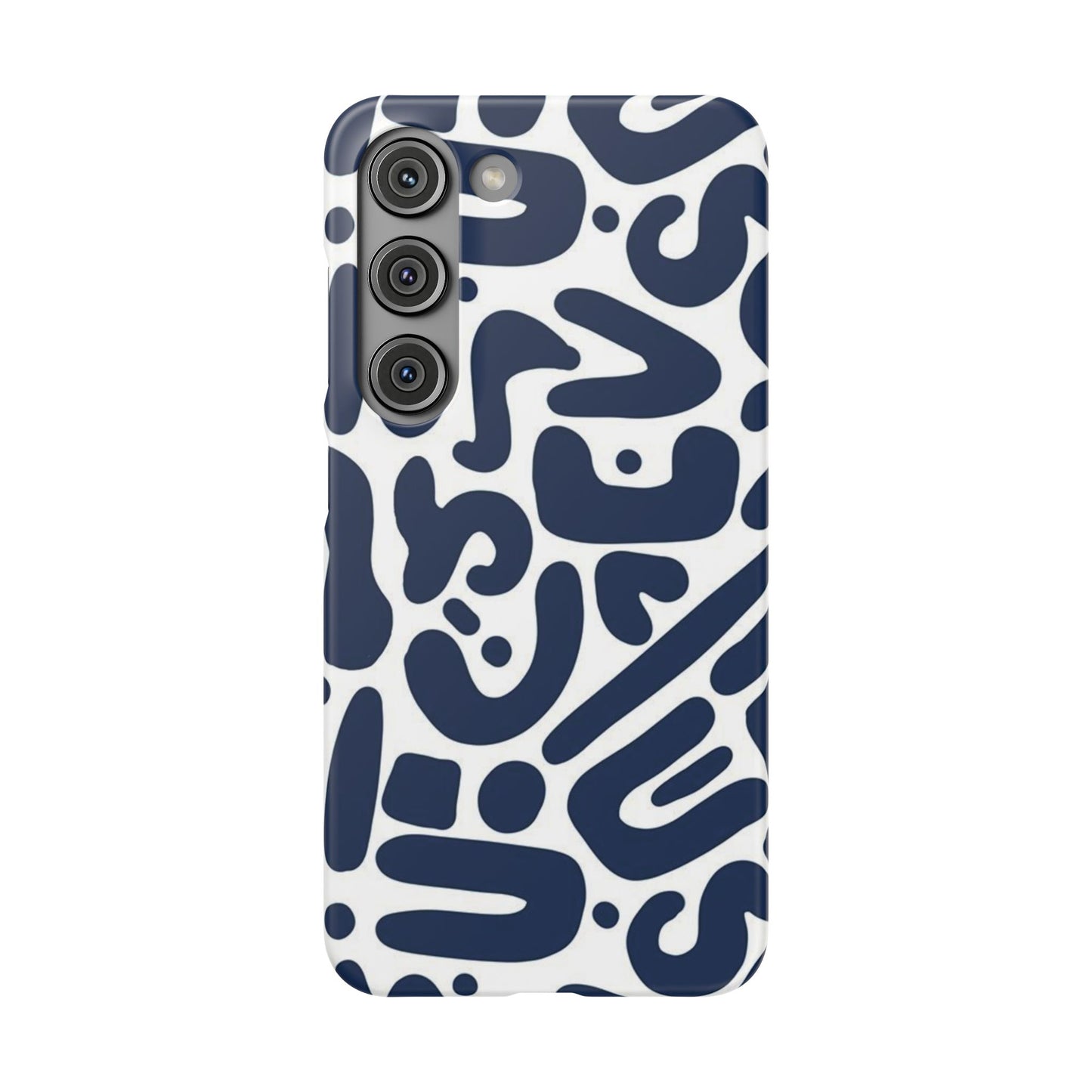 Modern Abstract Navy Blue Graphic Phone Case Sleek and Durable Protection