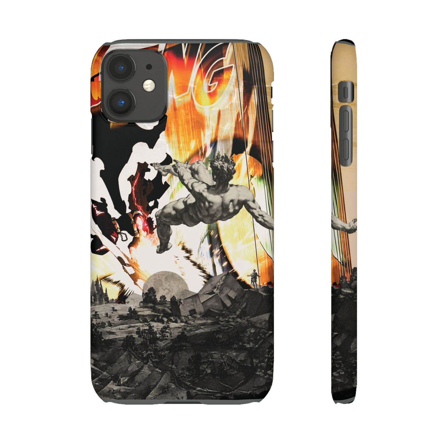 The CLANG of Ascension Mythic Hero Clash of Renaissance and Manga Design Phone Case