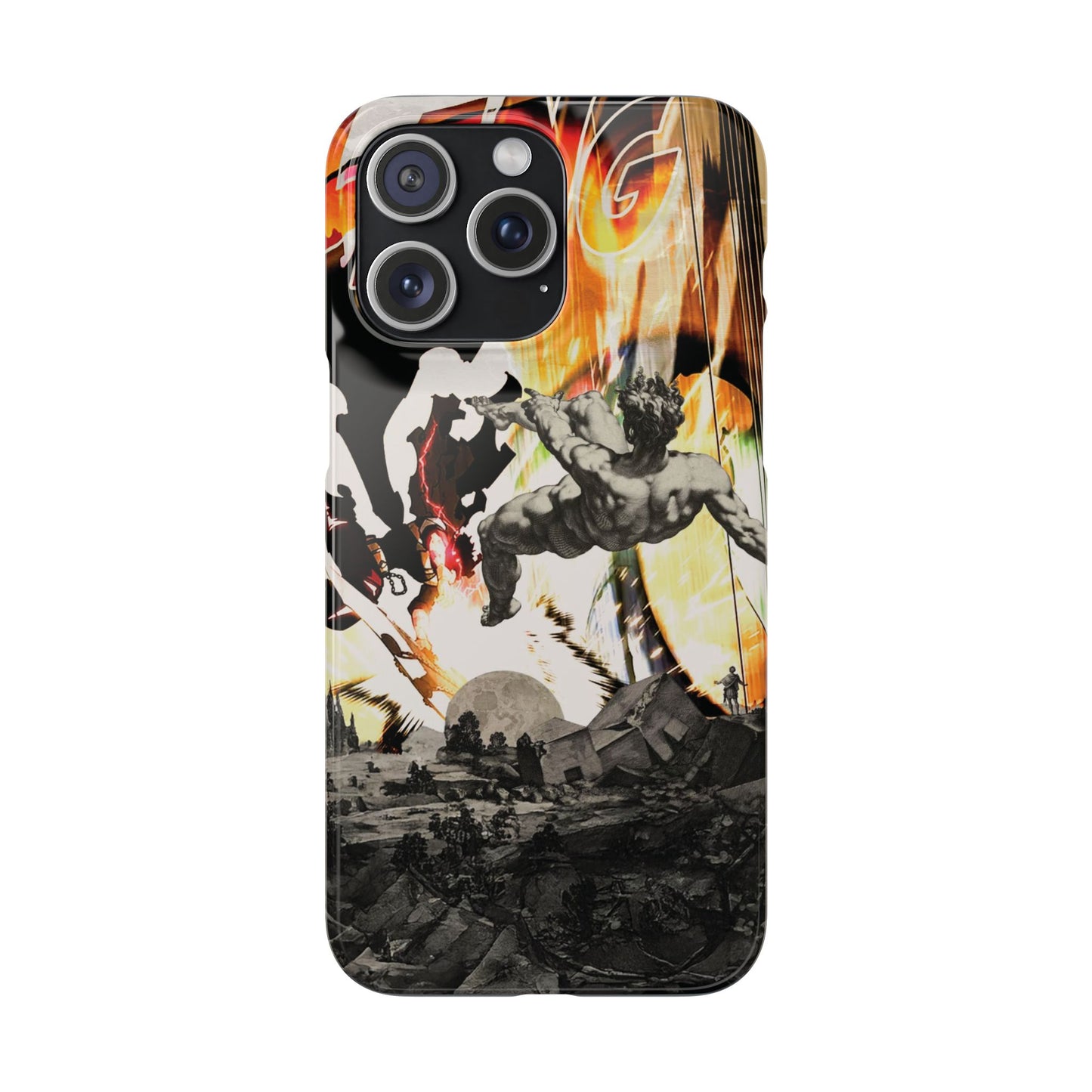 The CLANG of Ascension Mythic Hero Clash of Renaissance and Manga Design Phone Case