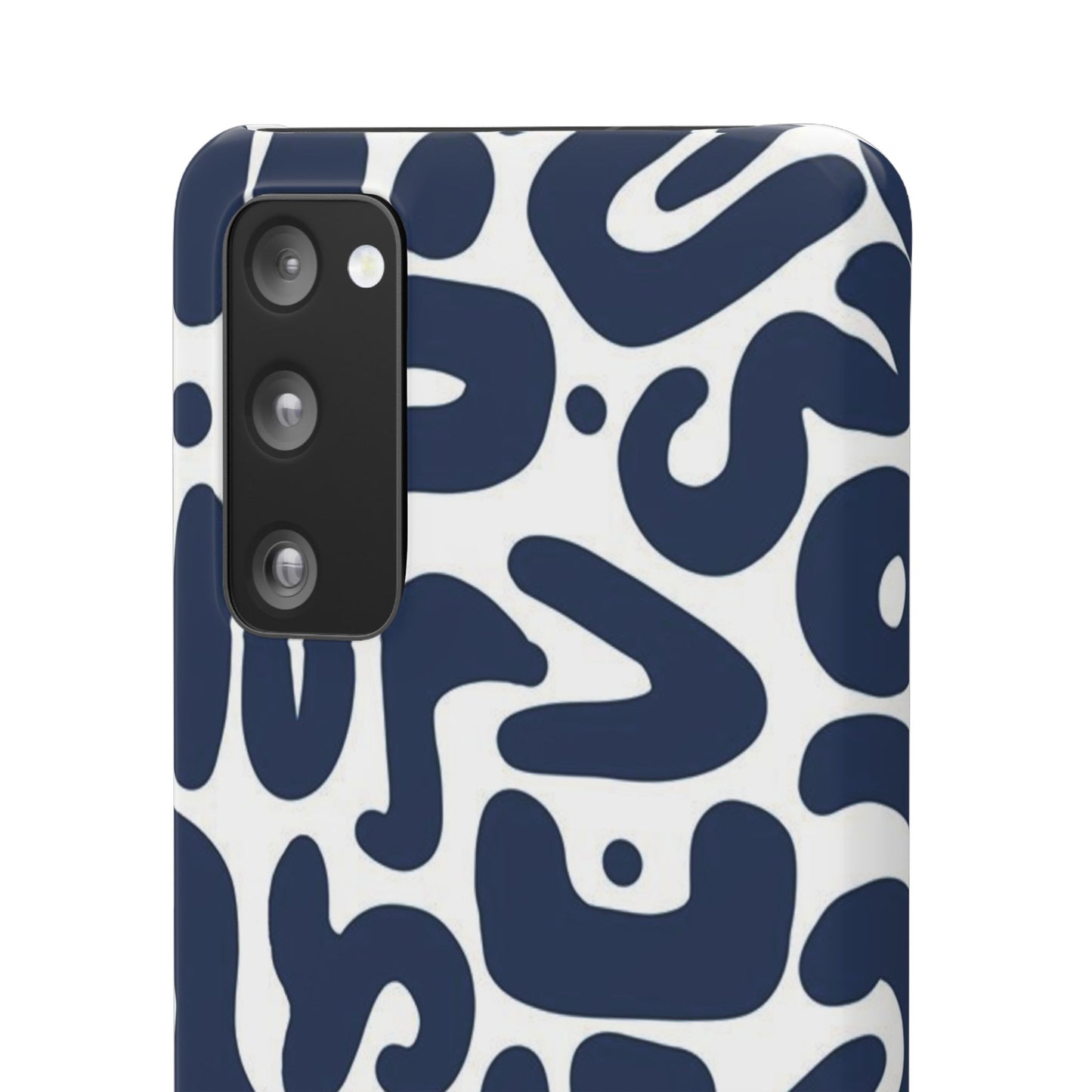 Modern Abstract Navy Blue Graphic Phone Case Sleek and Durable Protection
