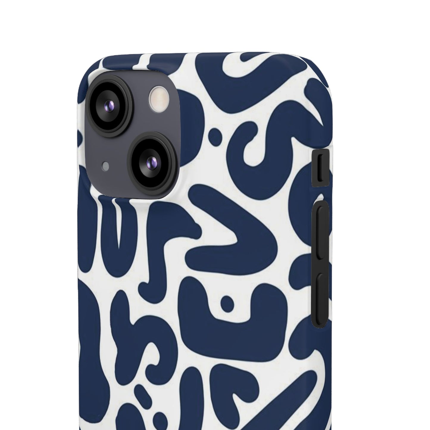 Modern Abstract Navy Blue Graphic Phone Case Sleek and Durable Protection