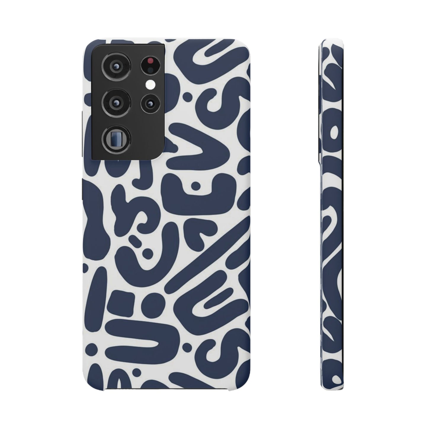 Modern Abstract Navy Blue Graphic Phone Case Sleek and Durable Protection