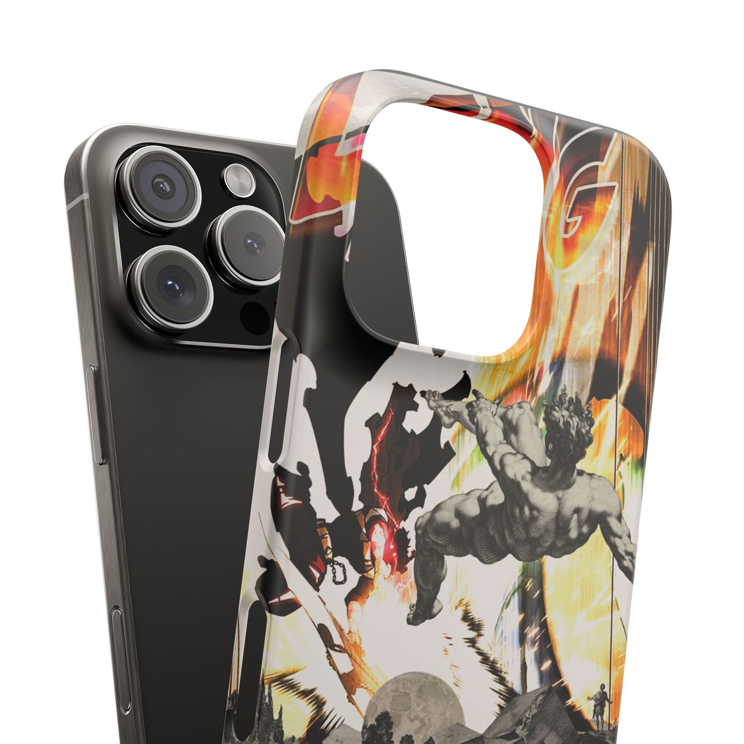 The CLANG of Ascension Mythic Hero Clash of Renaissance and Manga Design Phone Case