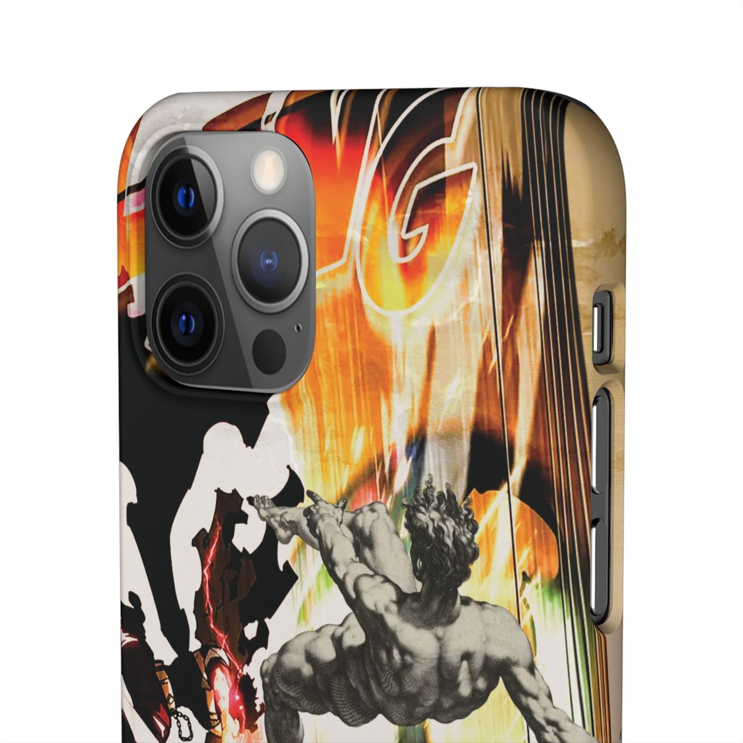The CLANG of Ascension Mythic Hero Clash of Renaissance and Manga Design Phone Case
