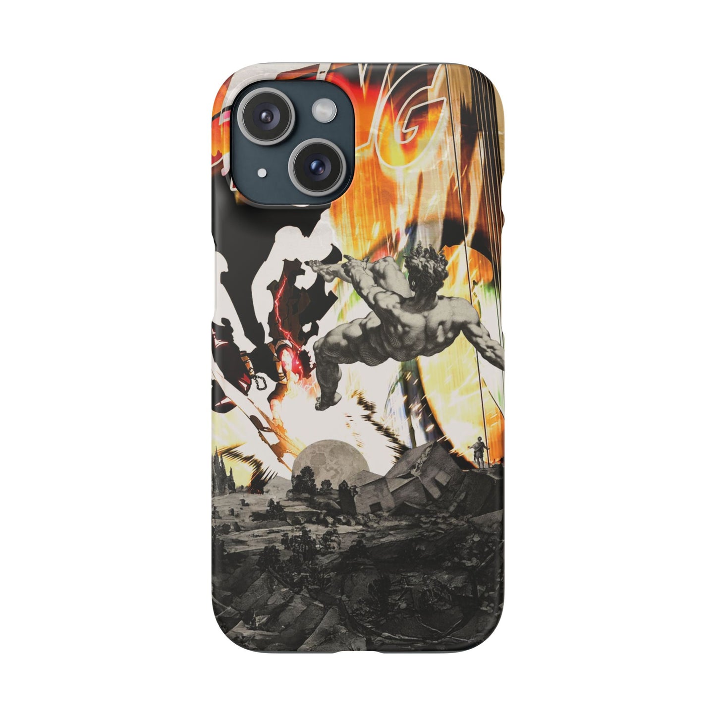 The CLANG of Ascension Mythic Hero Clash of Renaissance and Manga Design Phone Case