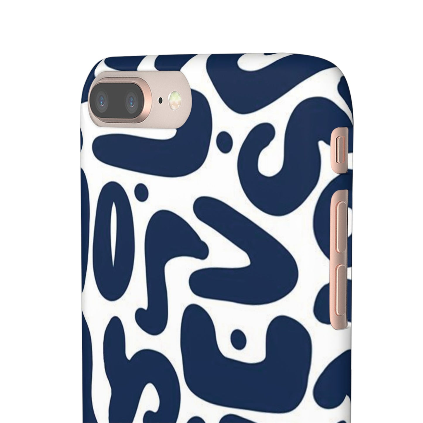 Modern Abstract Navy Blue Graphic Phone Case Sleek and Durable Protection