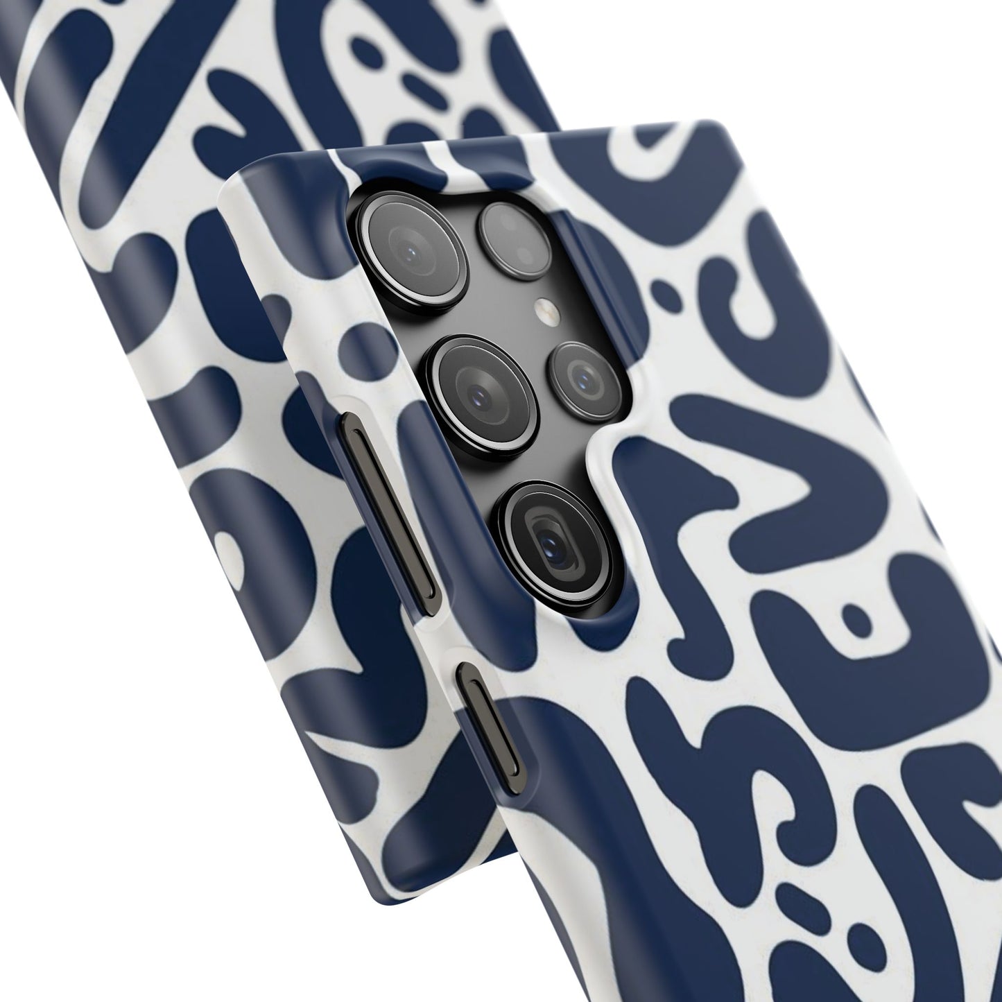Modern Abstract Navy Blue Graphic Phone Case Sleek and Durable Protection