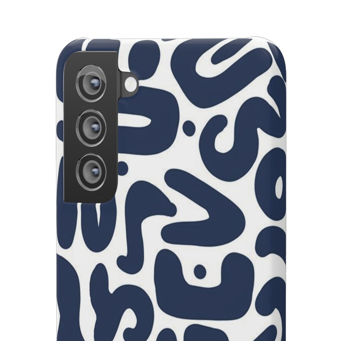 Modern Abstract Navy Blue Graphic Phone Case Sleek and Durable Protection