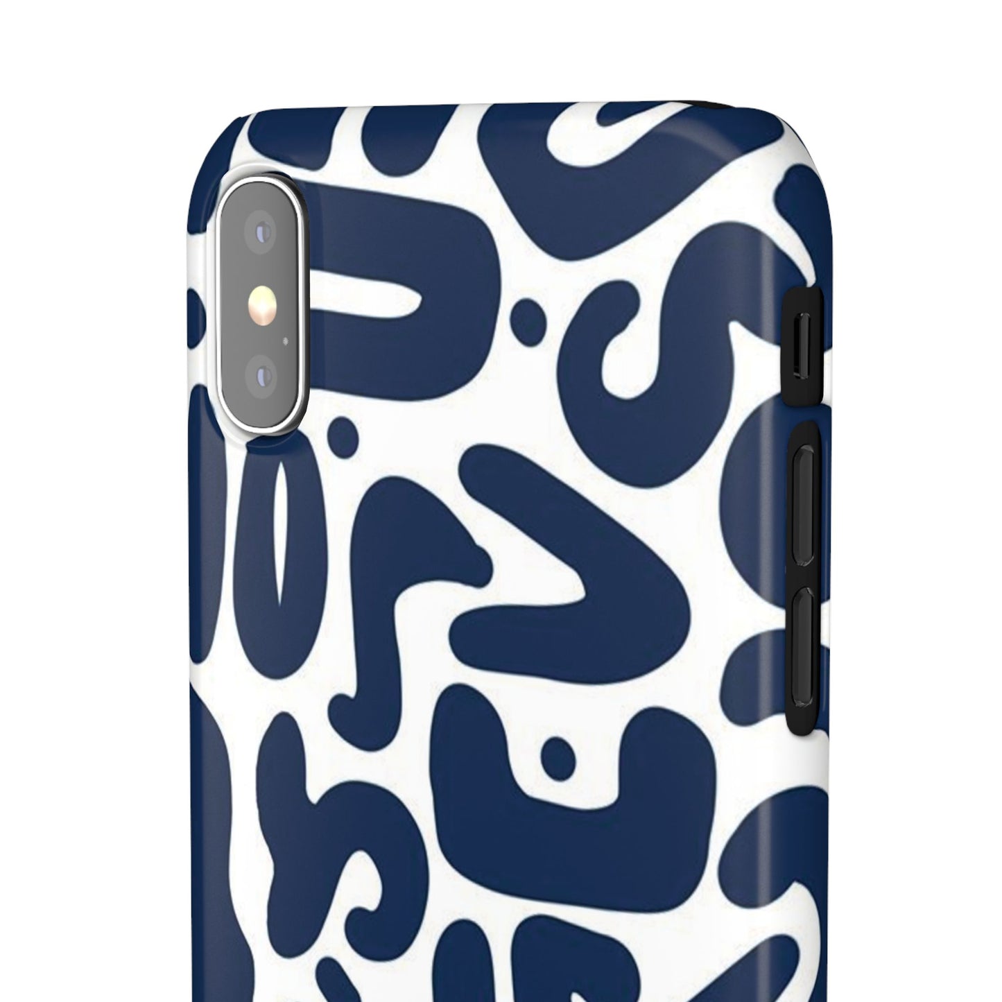 Modern Abstract Navy Blue Graphic Phone Case Sleek and Durable Protection