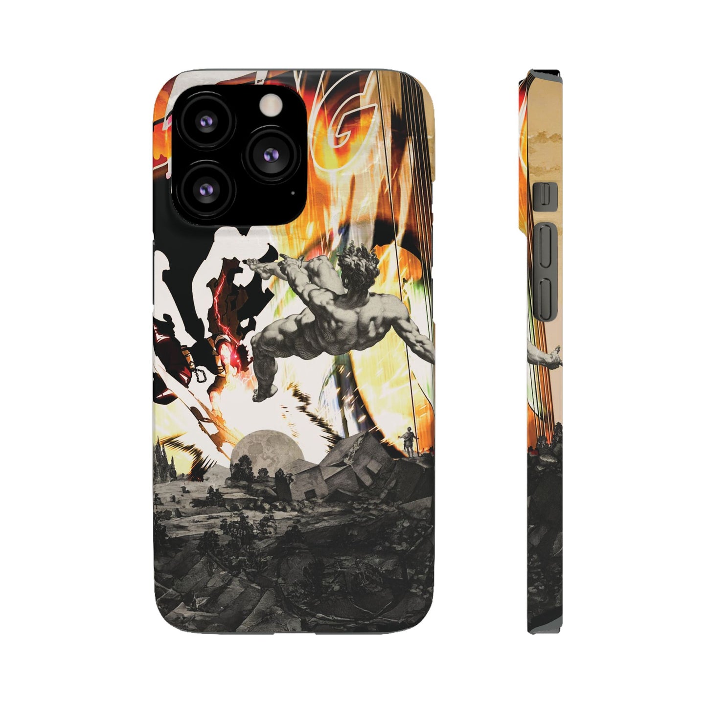 The CLANG of Ascension Mythic Hero Clash of Renaissance and Manga Design Phone Case