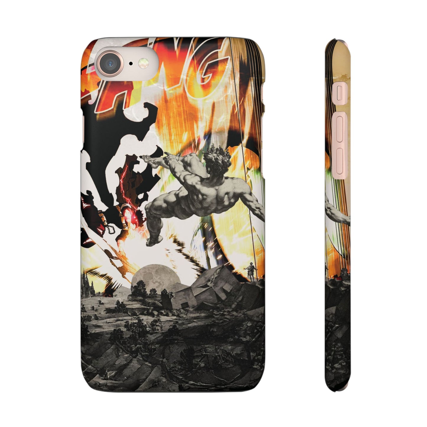 The CLANG of Ascension Mythic Hero Clash of Renaissance and Manga Design Phone Case