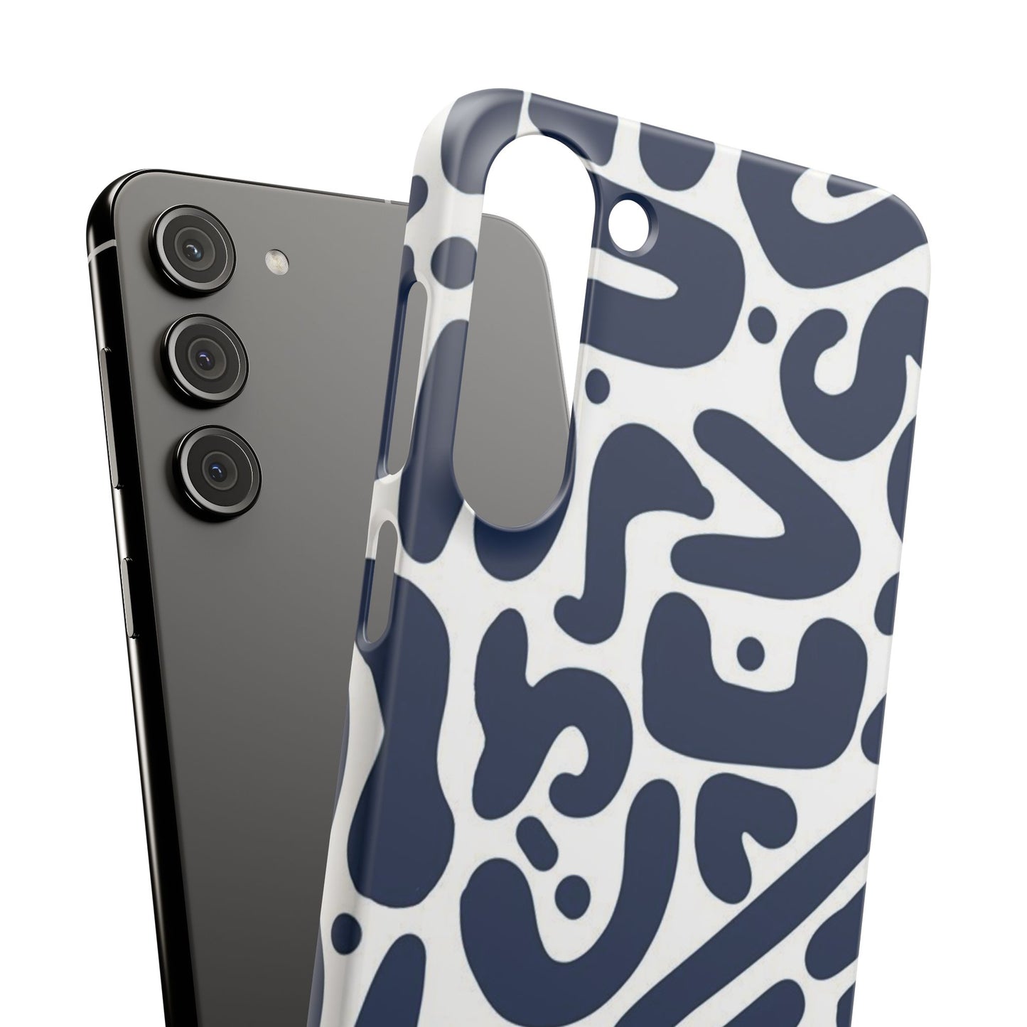 Modern Abstract Navy Blue Graphic Phone Case Sleek and Durable Protection