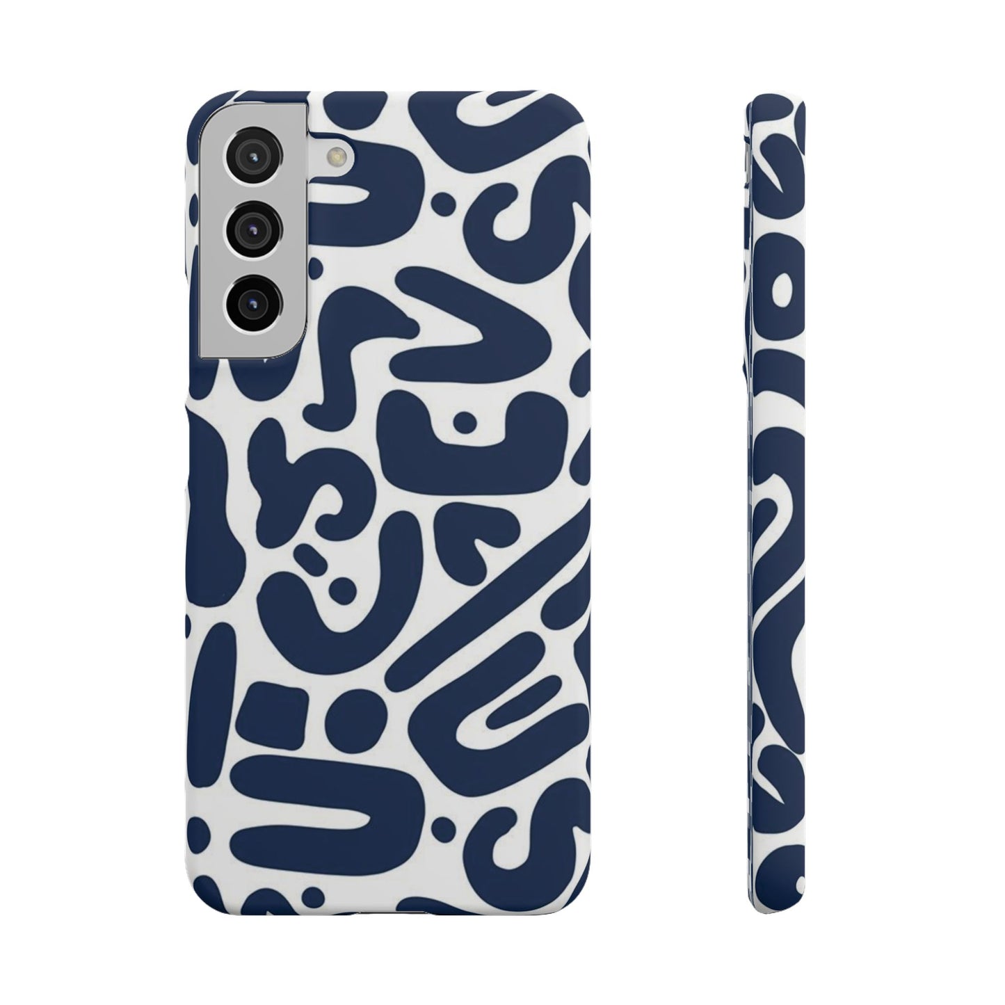 Modern Abstract Navy Blue Graphic Phone Case Sleek and Durable Protection