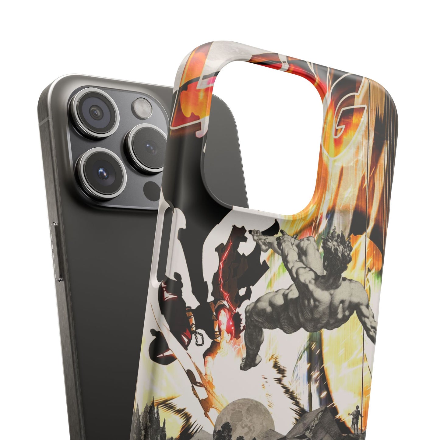 The CLANG of Ascension Mythic Hero Clash of Renaissance and Manga Design Phone Case