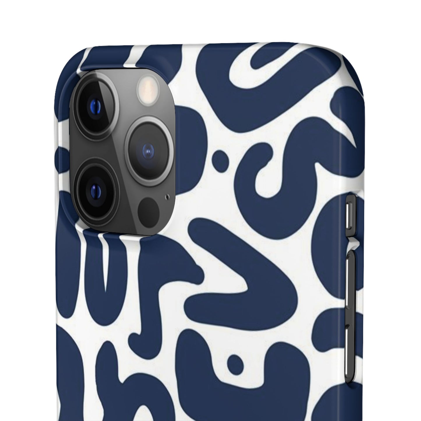 Modern Abstract Navy Blue Graphic Phone Case Sleek and Durable Protection