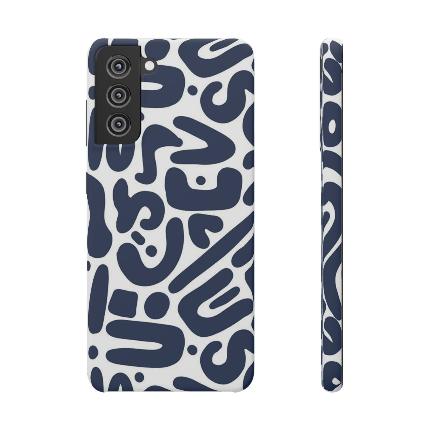 Modern Abstract Navy Blue Graphic Phone Case Sleek and Durable Protection
