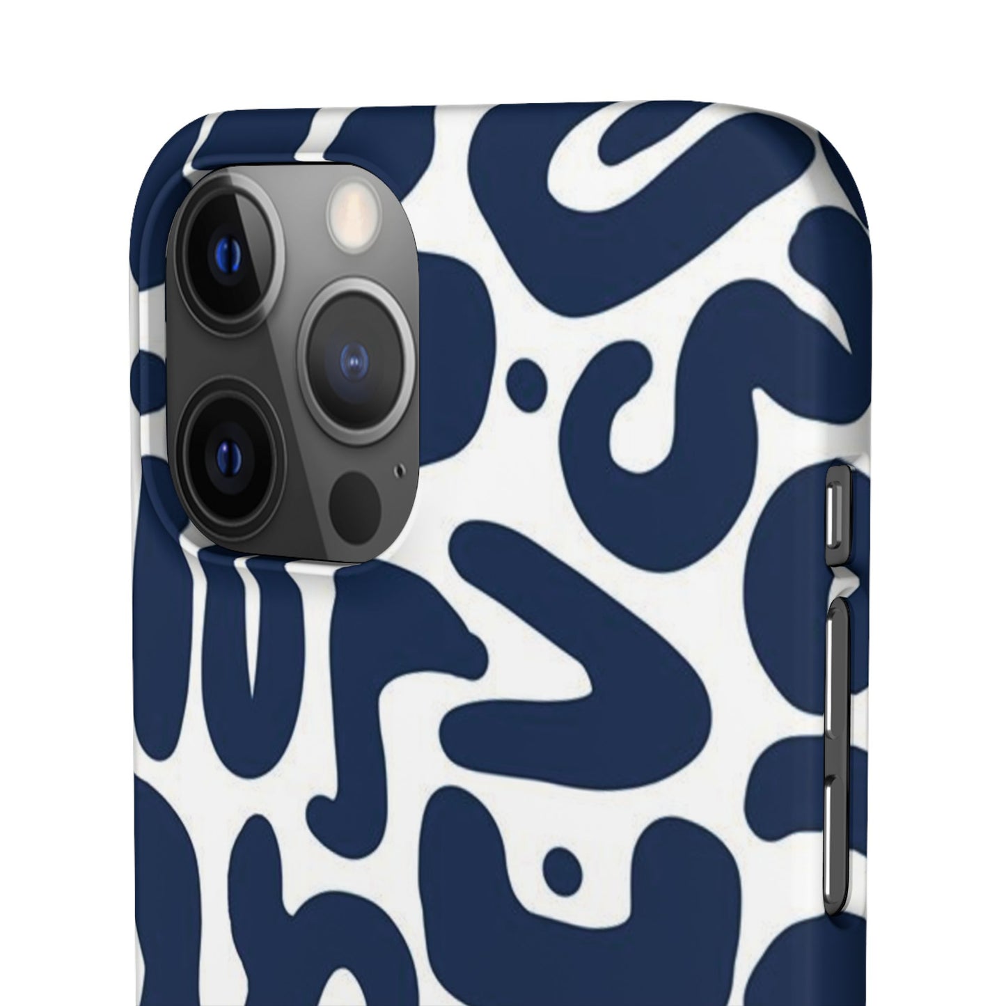 Modern Abstract Navy Blue Graphic Phone Case Sleek and Durable Protection
